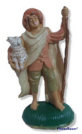 30483 Pastorello Presepe - Statuina In Plastica - Pastore Con Pecora - Nacimientos - Pesebres