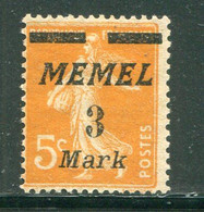 MEMEL- Y&T N°86- Neuf Avec Charnière * - Neufs