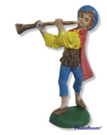 33947 Pastorello Presepe - Statuina In Plastica - Musicante - Christmas Cribs