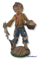 31790 Pastorello Presepe - Statuina In Plastica - Uomo Con Cesta - Presepi