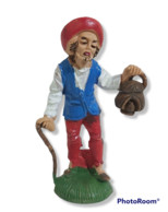 33930 Pastorello Presepe - Statuina In Plastica - Uomo Con Lanterna - Christmas Cribs