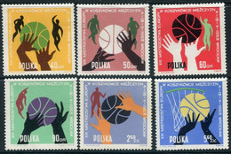 POLAND 1963 European Basketball Championship MNH / **.   Michel 1418-23 - Unused Stamps