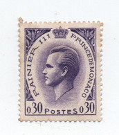 MONACO»0.30F.»1960»PRINCE RAINIER III»MICHEL MC 658»UNUSED - Unused Stamps