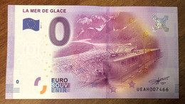 2017 BILLET 0 EURO SOUVENIR DPT 74 LA MER DE GLACE ZERO 0 EURO SCHEIN BANKNOTE PAPER MONEY - Privatentwürfe