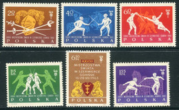 POLAND 1963 Fencing World Championship  MNH / **.   Michel 1405-10 - Nuevos