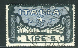 REGNO 1923 MARCIA SU ROMA  5 L. USATO - Used