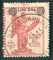 REGNO 1924 VITTORIA SOP.TA 1 L. SU10 C. USATO - Neufs