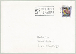 Schweiz / Helvetia 1991, Brief Fribourg - Hinteregg, WWF, Pour Sauver La Nature, Panda / Ailuropoda - Unclassified