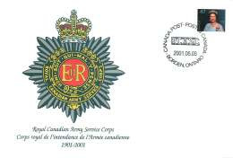 2001- Royal Canadian Army Service Corps Centenary S45 - Enveloppes Commémoratives