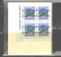 CANADA 1972-82 "PRECANCELED" #705 FULL SET (4 P.B.s)IN ORIG.PACK. SEALED - Prematasellado