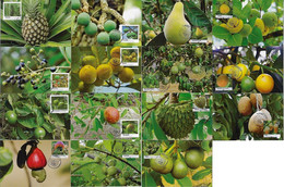 Brazil 2016 Complete Series With 15 Maximum Card Flora Plant Cerrado Fruit - Fruits