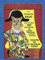 CPM Chat Humanisé - Costume D' Arlequin - Illustrateur Sizler - Bourse De Collection Poissy 1987 - Cats