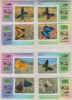 ISRAEL BUTTERFLY 2 PUZZLES SET OF 8 PHONE CARDS - Butterflies
