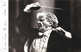 CHARLES MUNCH - CHEF D'ORCHESTRE & VIOLONISTE / CONDUCTOR & VIOLINIST / PHOTO ~ 11 X 17 CM / FACSIMILE ~ 1965 (ai099) - Photos