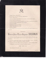 ANHEE MONT-ANHEE DRUGMAN Hubert Bruxelles 1854-1907 Famille WITTOUCK VAN HOEGAERDEN CATOIR GENDEBIEN - Obituary Notices