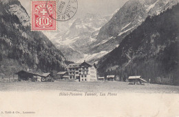 Suisse - Hôtel - Les Plans - Hôtel Pension Tanner - Circulée 09/07/1907 - Sion