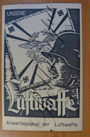 Anwerbeplakat Der Luftwaffe. Recruitment Flyer Propaganda For The German Front - Guerra 1939-45