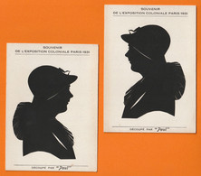 PARIS EXPOSITION COLONIALE DE 1931  ( LOT DE 2 CARTES  ) PORTRAIT - Expositions