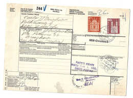 1971: Bollettino Pacchi Paketkarte Aus ZURICH 50  Nach Italien - Cartas