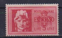 REGNO D'ITALIA LUOGOTENENZA 1945 ESPRESSI ITALIA TURRITA FILIGRANA RUOTA SASS. 24 MNH XF+++++++++++++ - Altri & Non Classificati