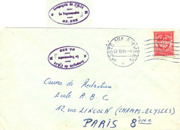 COMPAGNIE DE L’AIR  ★ 82 253 ★ OMec KLÜSSENDORF POSTE AUX ARMEES *  Du 27 10 56 - Military Postmarks From 1900 (out Of Wars Periods)