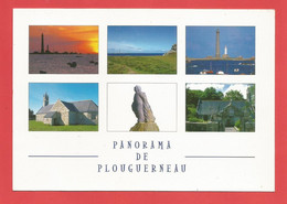 C.P.M.( 29 ) « PLOUGUERNEAU » Jolie Multi-Vues Panorama;Phare De L'île Vierge,chapelle St-Michel Et De Traon .X2 Phts - Plouguerneau