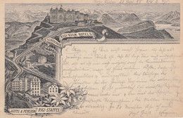 Suisse - Hôtel - Rigi-Kulm  -  Hôtel Kulm & Rigi Staffel - Circulée 21/09/1895 - Litho - Other & Unclassified