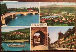 Cpsm, écrite En 1962, Multivues, Rheinfelden, Cachet Postal RHEINFELDEN SOLBAD-BAINS Salins, éd Wehrli, SUISSE - Rheinfelden