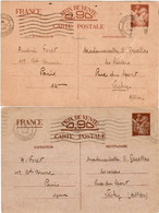 Série De 9 Cartes Postales De "Correspondance Familiale" Pendant La Guerre : Entre Paris Et Vichy 1941 (avril - Août) - Andere