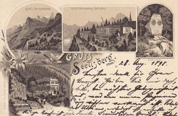 Suisse - Hôtel - Seetinsberg - Hôtel Sonnenberg - Circulée 23/08/1898 - Litho - Berg