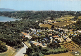 83-GIENS- VUE PANORAMIQUE AÉRIENNE VERS LA PLAGE DE LA BADINE, CAMPING LES CIGALES ET PINÈDE - Autres & Non Classés