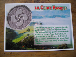 2014 La Croix Basque Lauburu, Signe Solaire Elle Symbolise Les 4 éléments Eau Air Feu Terre - Sare