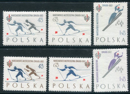 POLAND 1962 Skiing Championship  MNH / **  Michel 1294-99 - Nuovi