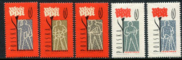 POLAND 1962 Polish Workers' Party  MNH / **  Michel 1289-93 - Nuevos