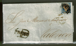 Portugal, 1856, # 7, Porto-Valença - Lettres & Documents