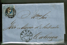 Portugal, 1856, # 7, Porto-Valença - Lettres & Documents