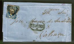 Portugal, 1858, # 7, Porto-Valença - Storia Postale