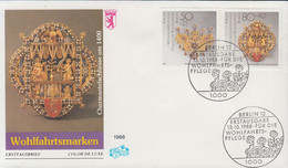 Berlin Mi Nr. 818-821 Auf 2 FDC  Wohlfahrt - Gold- Und Silberschmiedekunst - 1981-1990