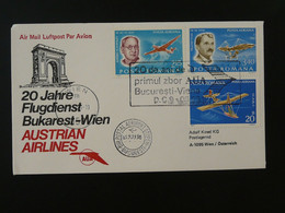 Lettre Vol Special Flight Cover Bucharest Wien FC9 AUA Austrian Airlines 1979 Ref 101377 - Cartas & Documentos
