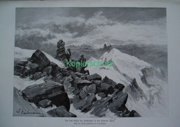 D101 165 Heilmann: Zuckerhütl Stubaier Alpen Riesenbild 40x28 Cm Druck 1899!! - Other & Unclassified