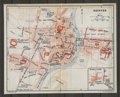 CARTE PLAN 1931 - SAINTES - HIPPODROME TRIBUNES - VÉLODROME De La SAINTONGE - HARAS DÉPOT D'ÉTALONS - Topographical Maps