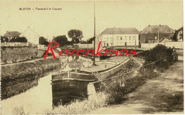 Blaton Canal Passerelle Et Couvent Peniche Binnenschip Barge Bernissart Hainaut Henegouwen CPA (En Très Bon état) - Bernissart