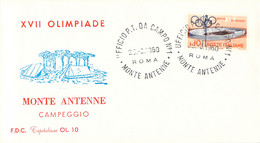 Italy Cover 1960 Rome Olympic Games - Monte Antenne Campeggio (DD32-12) - Summer 1960: Rome