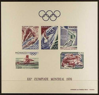 OLYMPICS MONACO 1976 Montreal Olympics Miniature Sheet, Imperf, Maury BF 1095A (ND), Never Hinged Mint. For More Images, - Zonder Classificatie