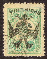 1913 Double-headed Eagle Handstamped 10pa Green, As SG/Mi/Sc 5, With HANDSTAMP INVERTED, Fine Used. Variously Signed On  - Albanië