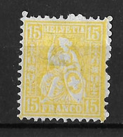 1881 SITZENDE HELVETIA → Faserpapier     ►SBK-47*◄ - Ungebraucht