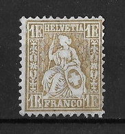 1881 SITZENDE HELVETIA → Faserpapier     ►SBK-52*◄ - Ungebraucht