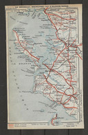 CARTE PLAN 1931 - LA ROCHELLE - ROCHEFORT - ILE D'OLÉRON - ROCHEFORT - LA COTINIERE - FOURAS - MARENNES - Topographical Maps