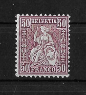 1881 SITZENDE HELVETIA → Faserpapier     ►SBK-51*◄ - Ungebraucht