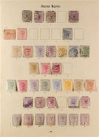 1859-1897 QUEEN VICTORIA COLLECTION Presented On Imperial Album Pages, Mostly Fine Mint With Just A Few Used Stamps That - Sierra Leone (...-1960)